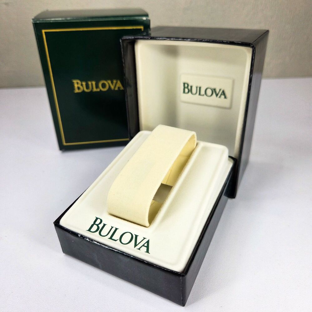 Vintage Bulova Green Marble Watch Box Presentation Case - Box Only